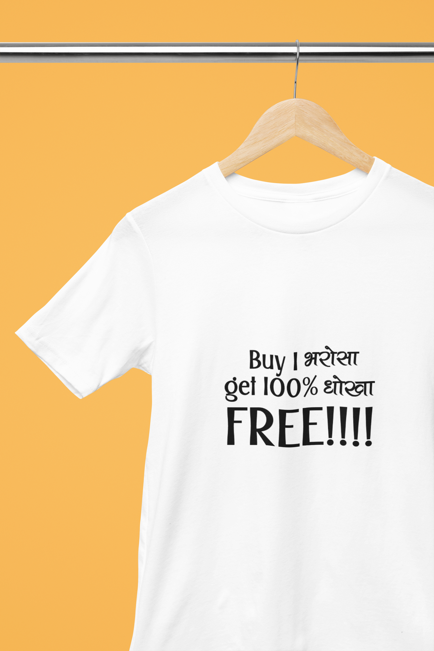 Buy 1 Bharosa Get 100% Dhoka FREE  | Quirky | Creative Printed T-Shirts