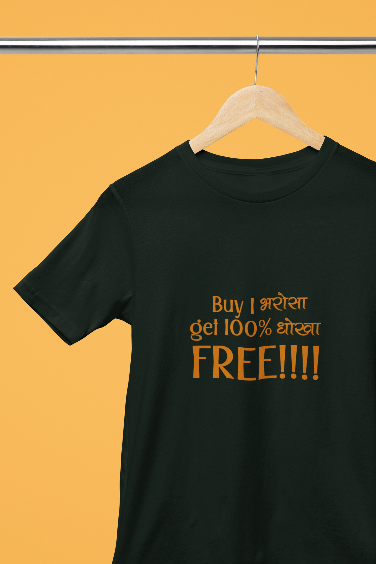 Buy 1 Bharosa Get 100% Dhoka FREE  | Quirky | Creative Printed T-Shirts