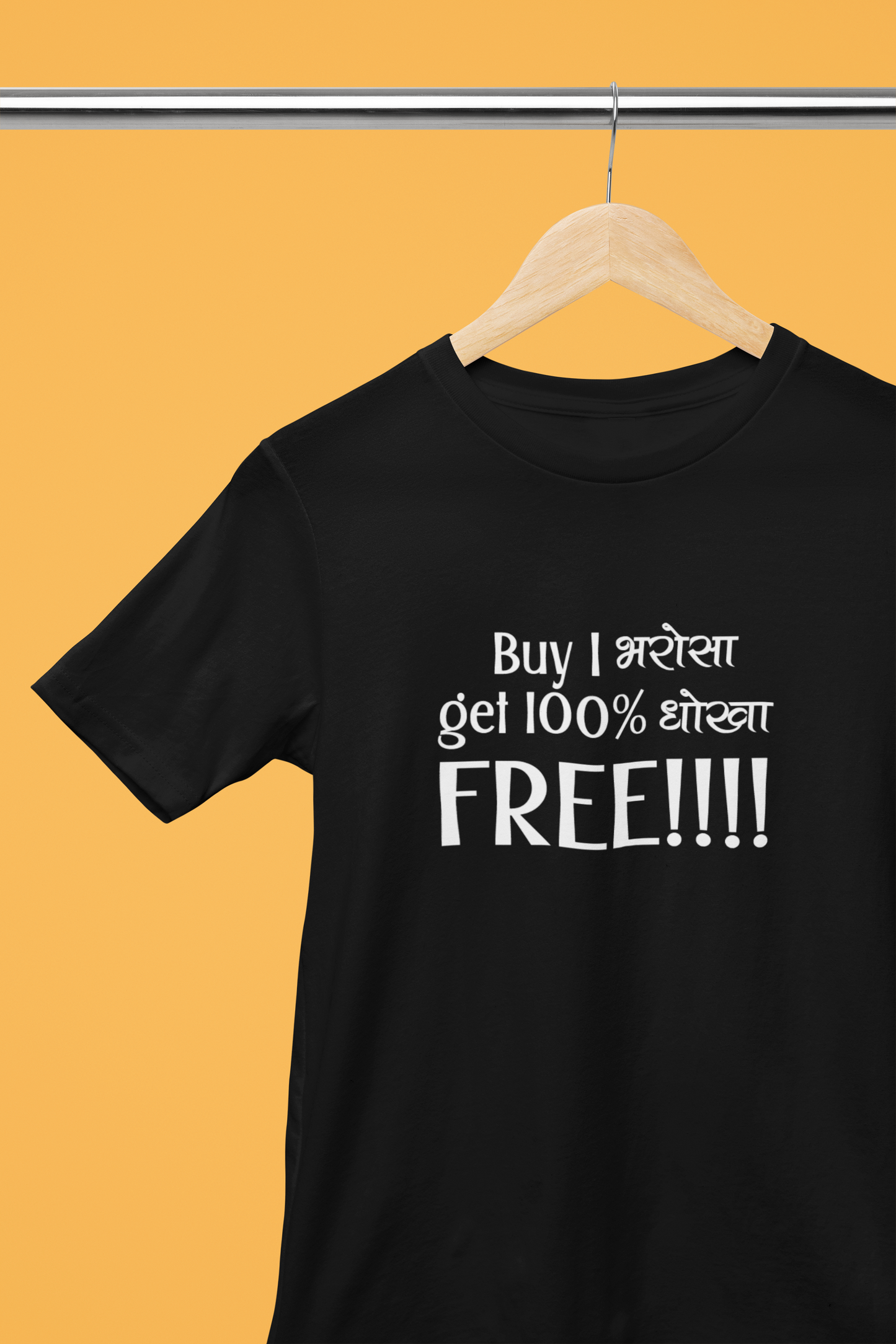 Buy 1 Bharosa Get 100% Dhoka FREE  | Quirky | Creative Printed T-Shirts