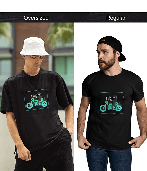 Oversized Bike Rider T Shirt for Men and Women – Black Cotton Tee