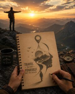 Travel to Find Yourself T-Shirt | Inspirational Travel Graphic Tee