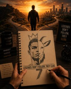 Legends Don't Follow, They Lead T-Shirt | GOAT Football Graphic Tee